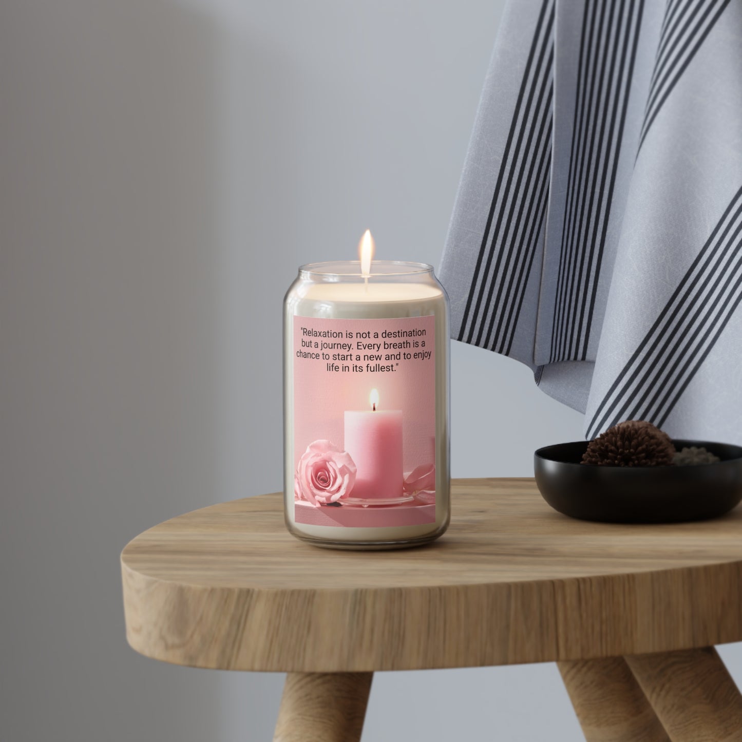 "Relax and Enjoy the Journey" Scented Candle, 13.75oz