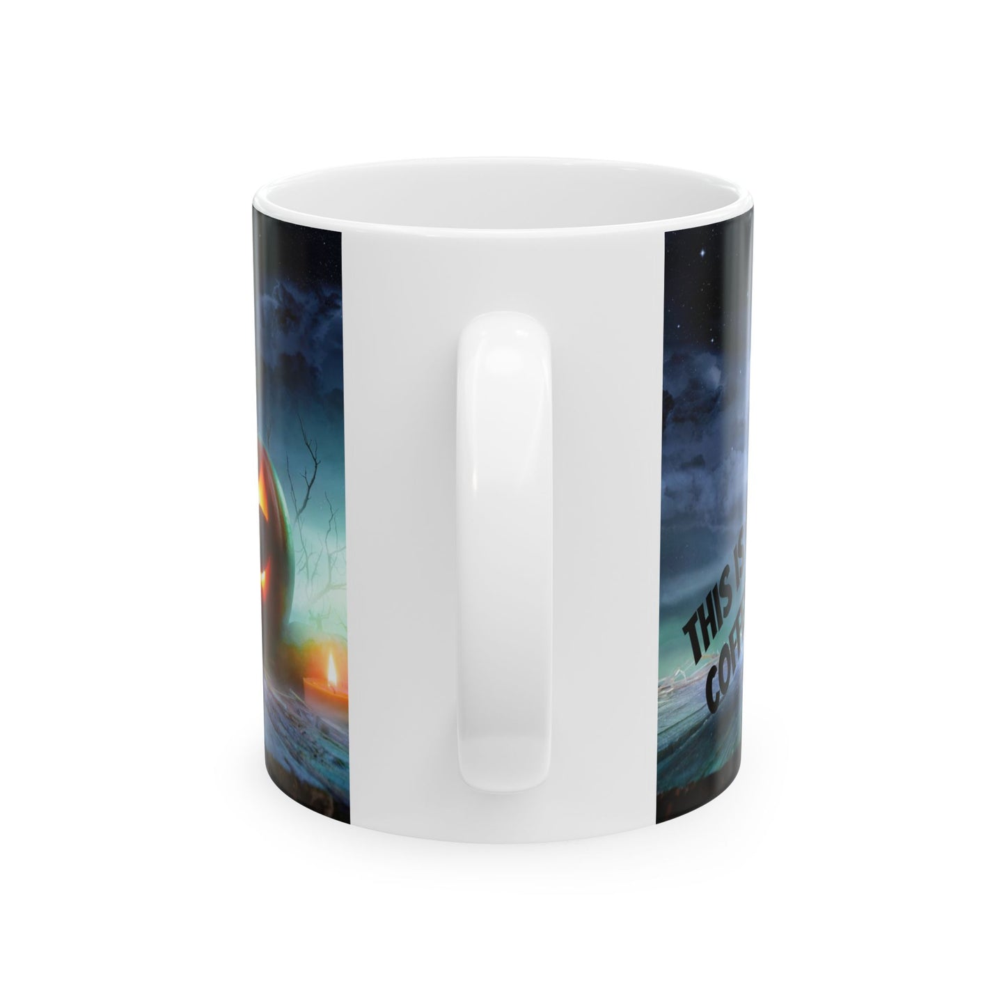 Back Off Halloween Ceramic Mug, 11oz, 15oz - Gift for Coffee or Tea Lovers, Lead/BPA-Free - White,