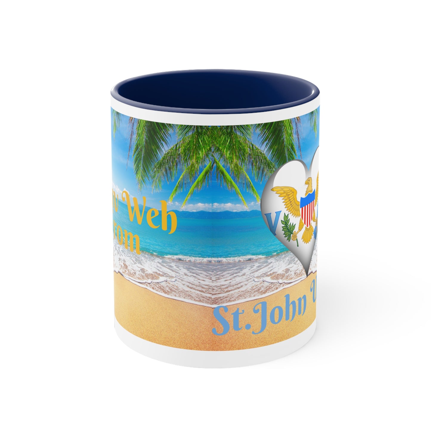 St. John USVI ~ I Luv Weh I From Accent Coffee Mug, 11oz
