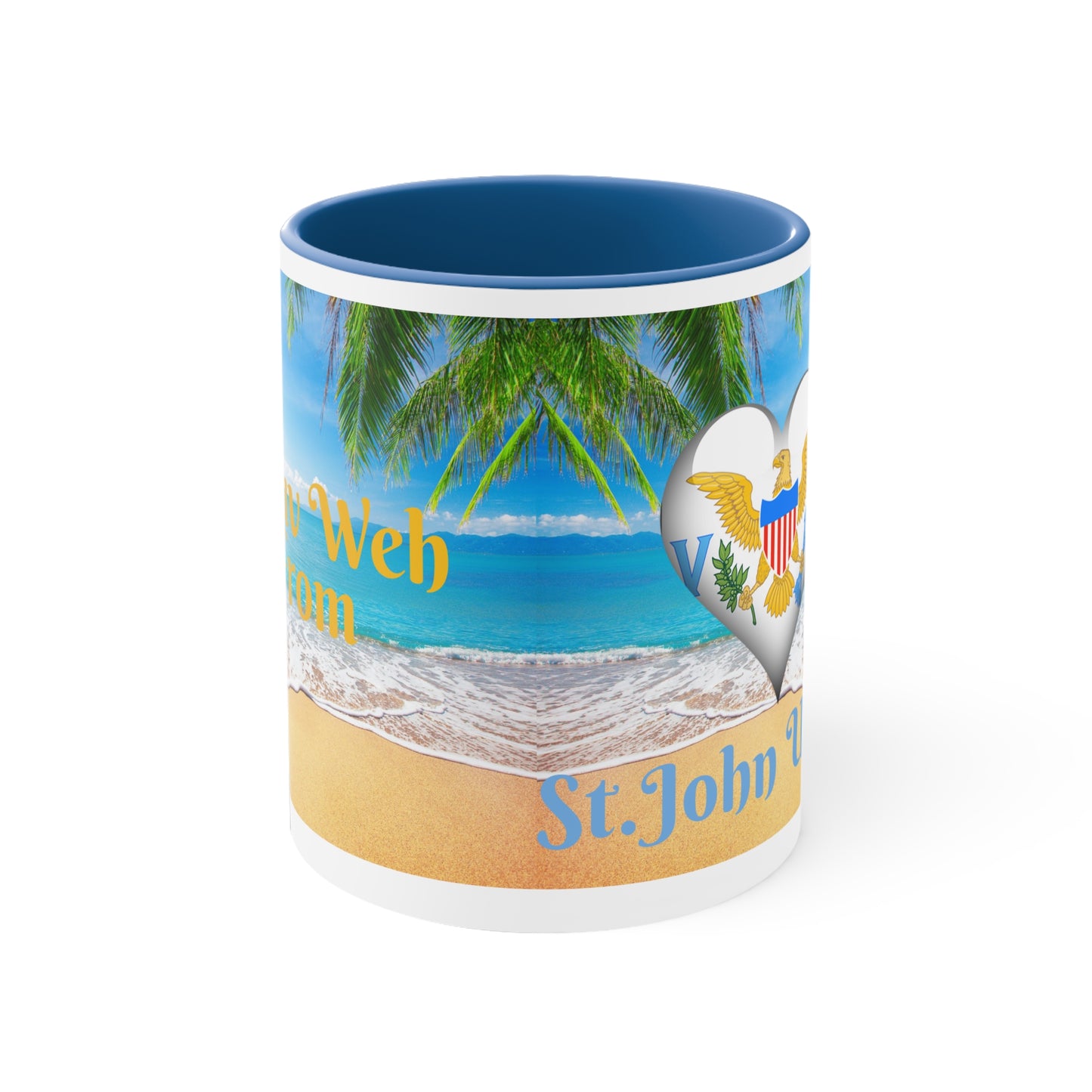 St. John USVI ~ I Luv Weh I From Accent Coffee Mug, 11oz