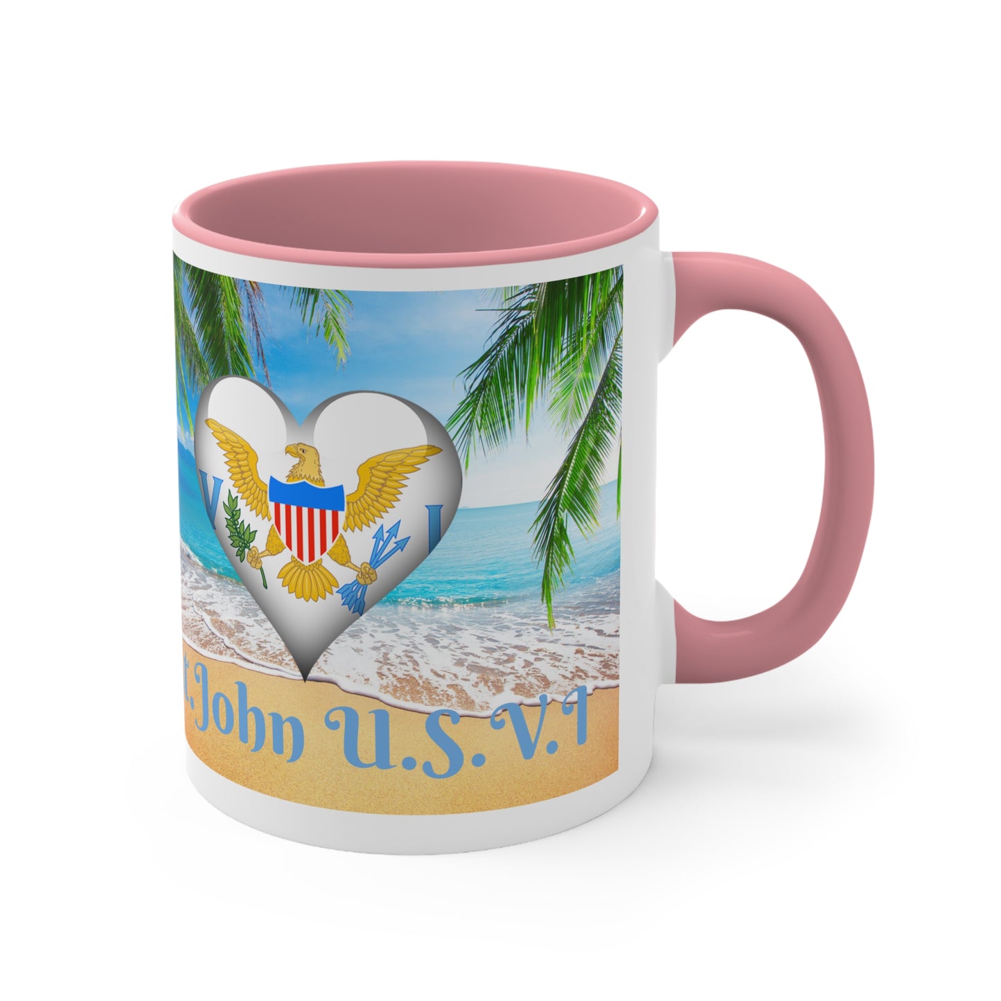 St. John USVI ~ I Luv Weh I From Accent Coffee Mug, 11oz