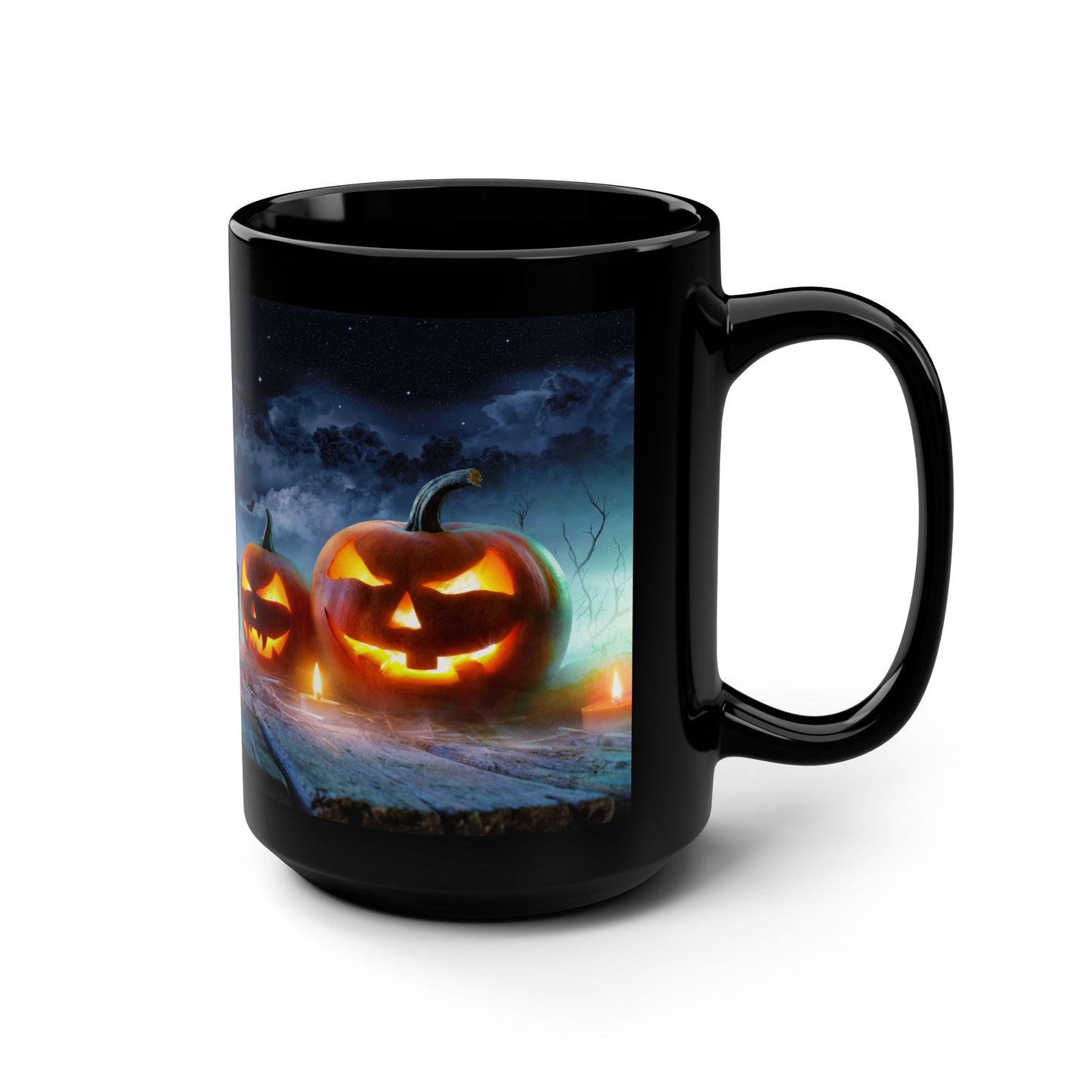 Happy Halloween Black Mug, 15oz