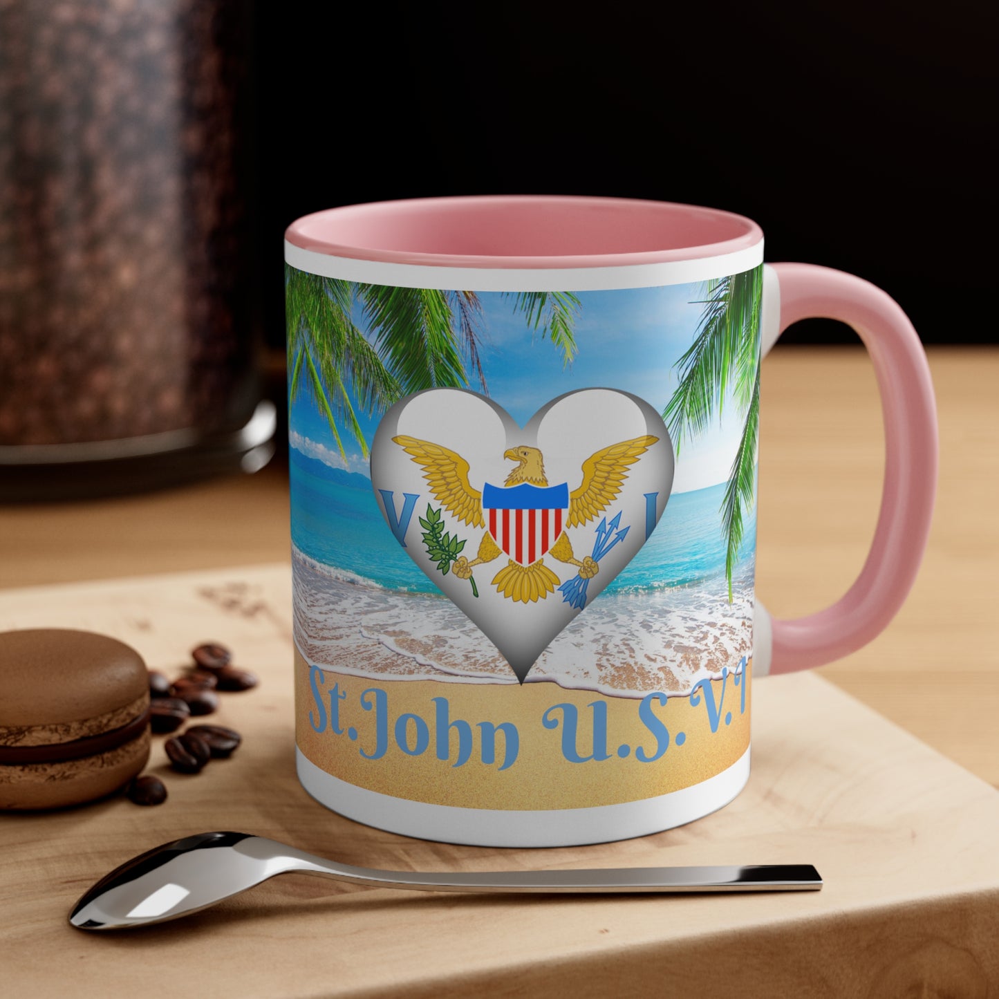 St. John USVI ~ I Luv Weh I From Accent Coffee Mug, 11oz