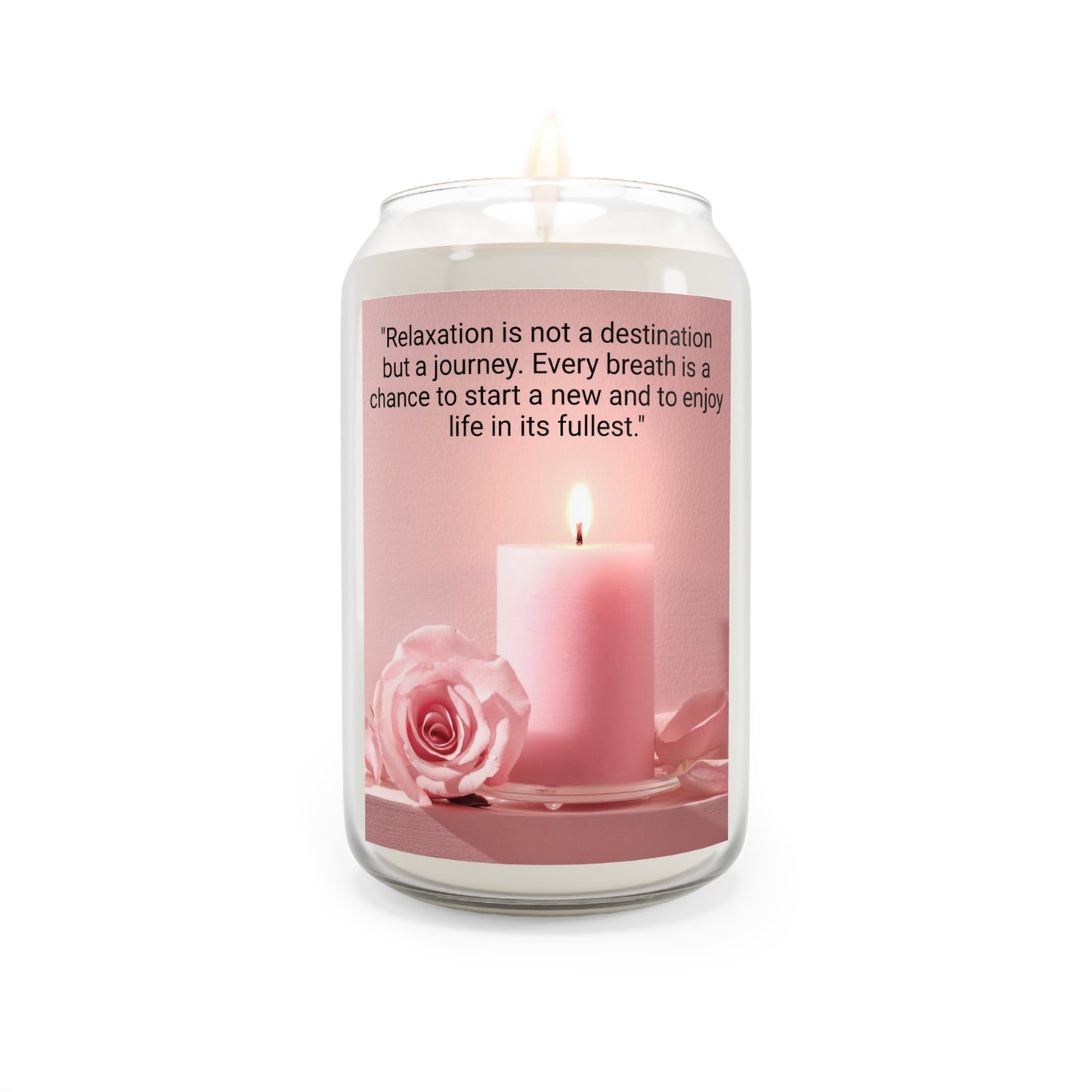 "Relax and Enjoy the Journey" Scented Candle, 13.75oz
