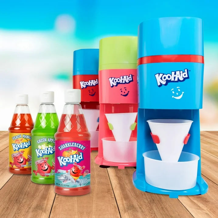Kool-Aid Premium Snow Cone Syrup Kit: 16-Oz Bottles of Syrups with 20 Cups & Straws