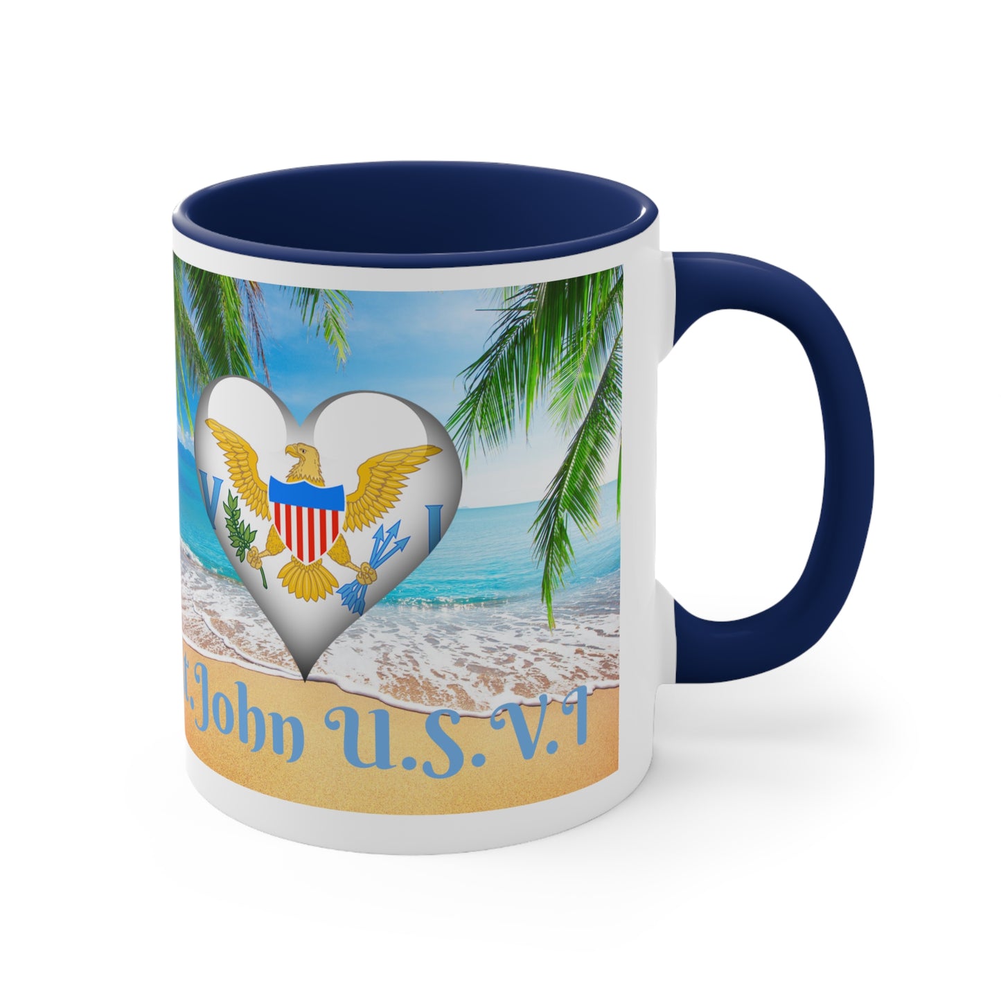 St. John USVI ~ I Luv Weh I From Accent Coffee Mug, 11oz