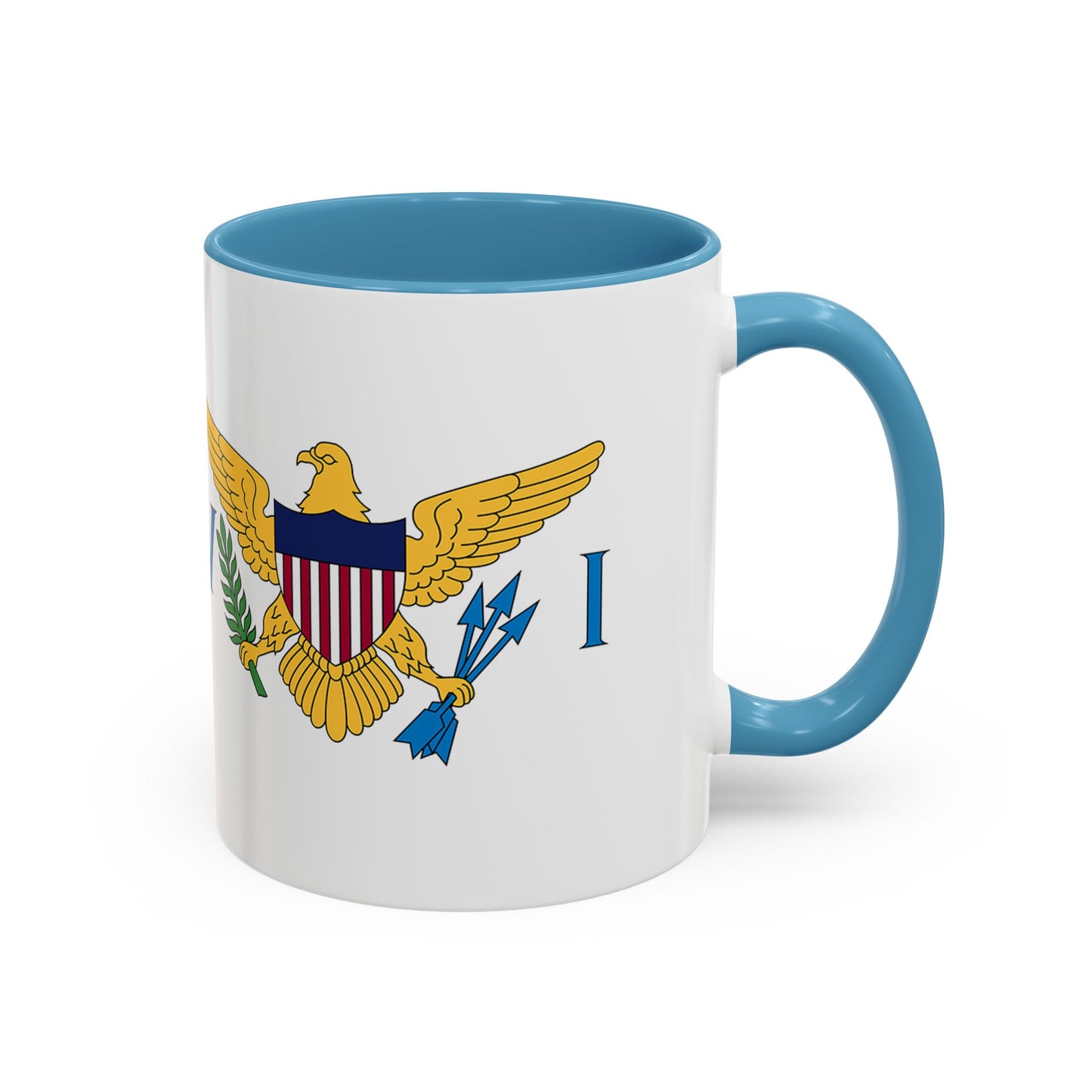 Ceramic Mug Virgin Islands White C-Handle All I need is Butterbread & Bush Tea 11oz 15oz