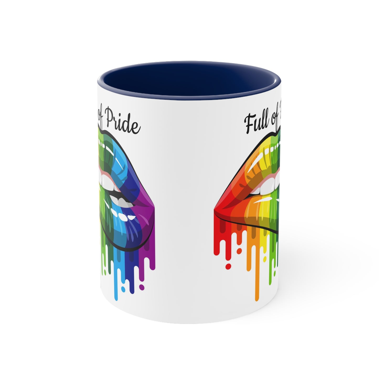 Open Mouth Rainbow Lips Full of Pride Coffee Mug, 11oz