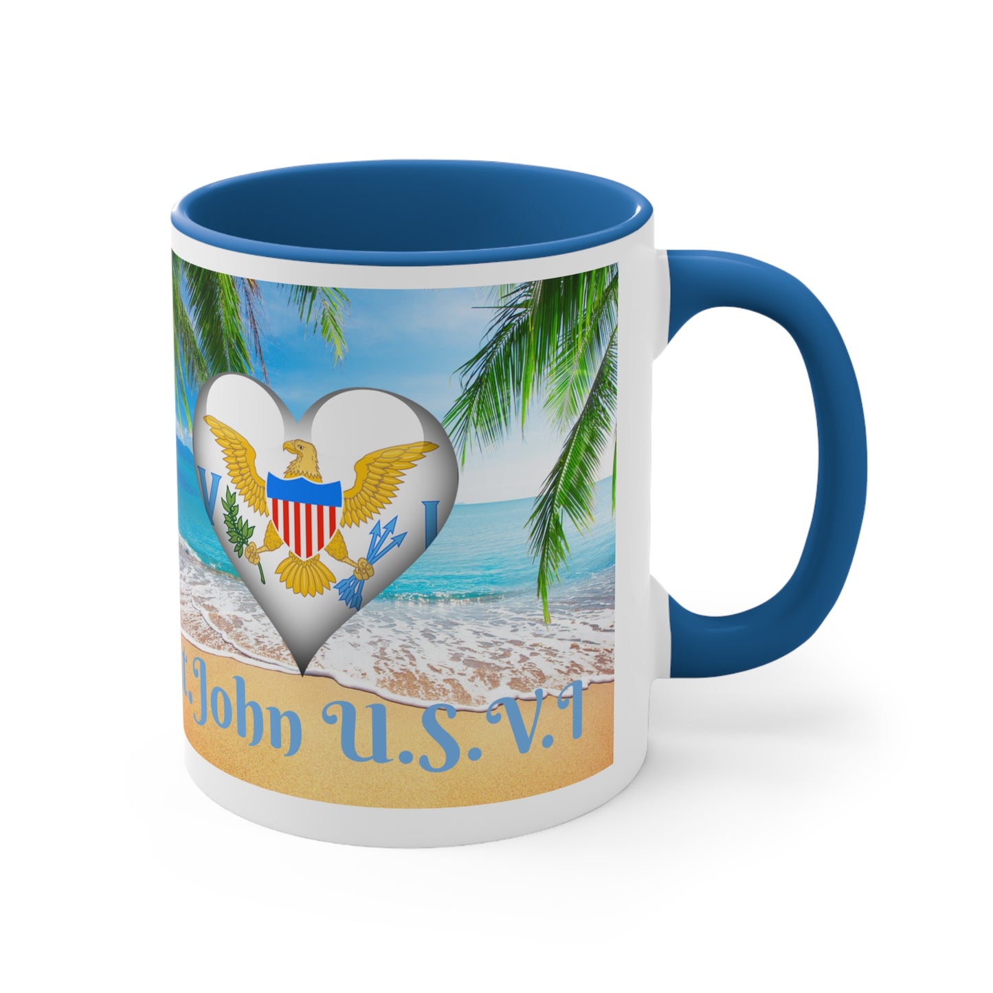 St. John USVI ~ I Luv Weh I From Accent Coffee Mug, 11oz