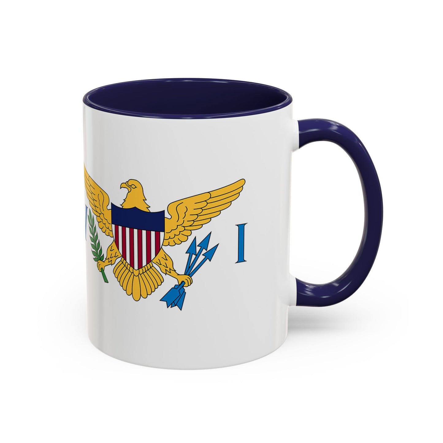 Ceramic Mug Virgin Islands White C-Handle All I need is Butterbread & Bush Tea 11oz 15oz