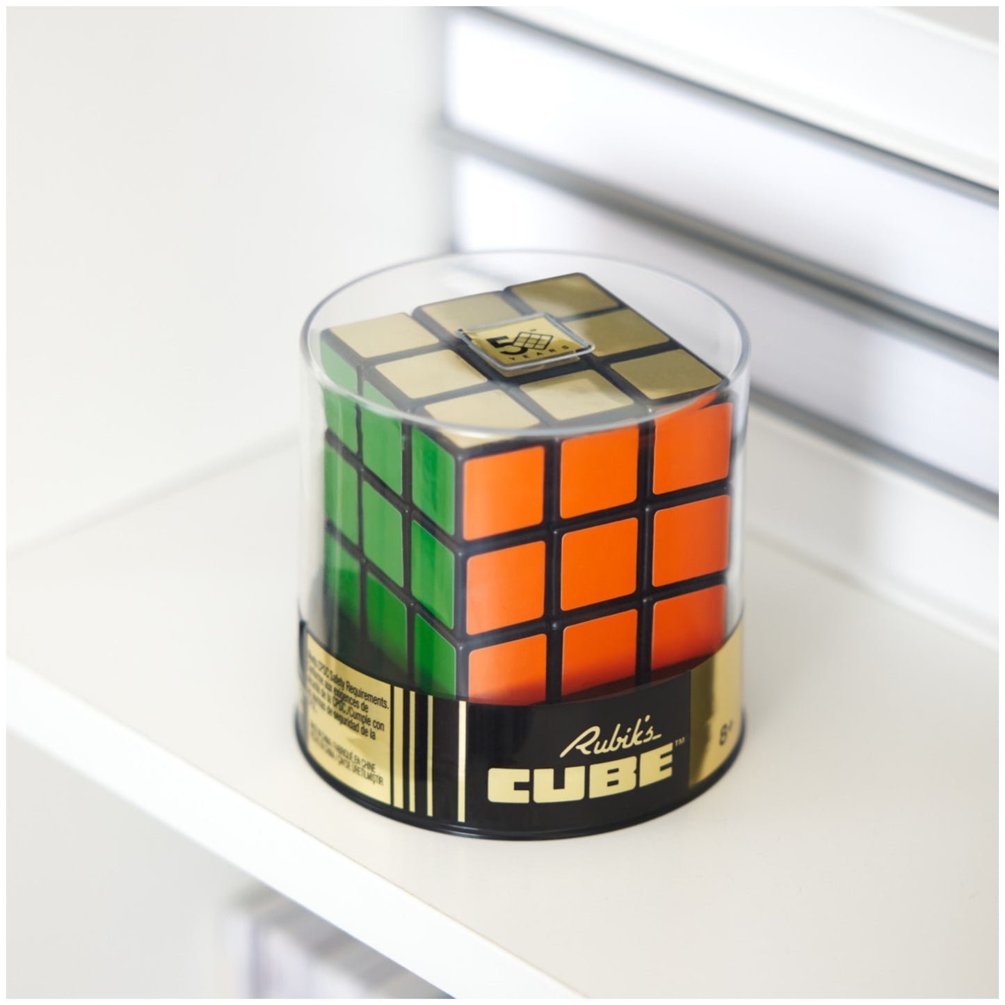 Rubik’s Cube Retro 50th Anniversary Edition – Classic 3x3 Puzzle in Collector’s Display Case