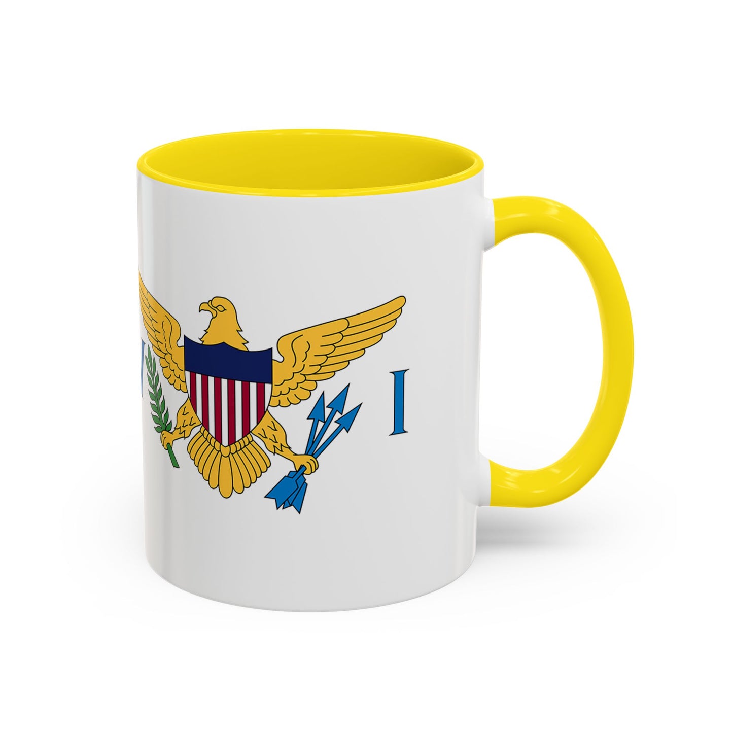 Ceramic Mug Virgin Islands White C-Handle All I need is Butterbread & Bush Tea 11oz 15oz
