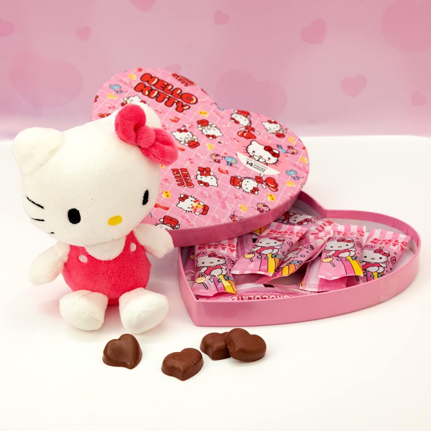 Hello Kitty Plush & Chocolate Heart Gift Set – Valentine’s Collectible