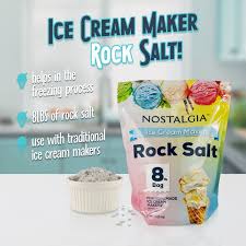 Ice Cream Maker Supply Bundle – 5-Piece Set with 8 lb Rock Salt & 4 Gourmet Ice Cream Mix Packets (Vanilla, Chocolate, Strawberry, Cookies & Cream)