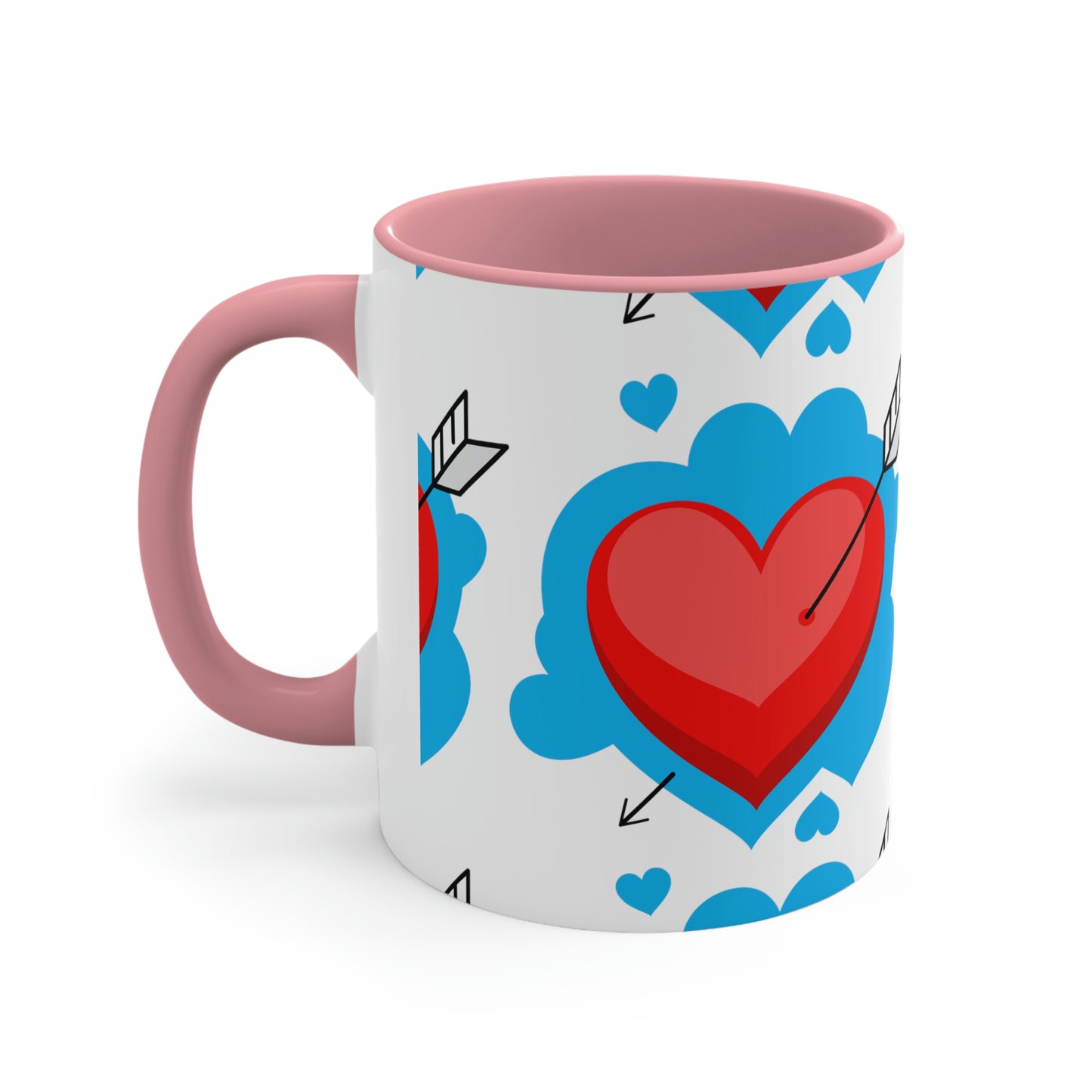 Love Hearts Accent Coffee Mug, 11oz