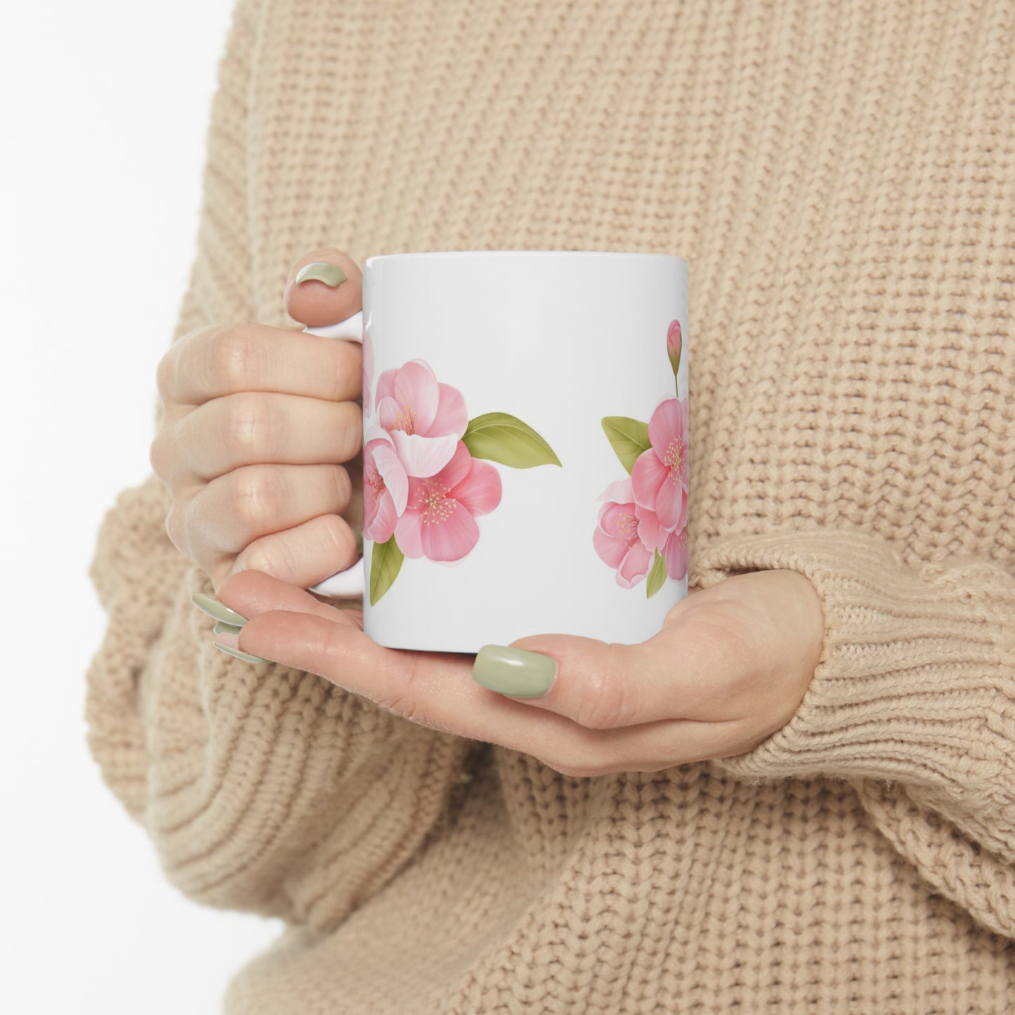 Spring Sakura Cherry Blooming Flowers Bouquet 11oz Ceramic Mug