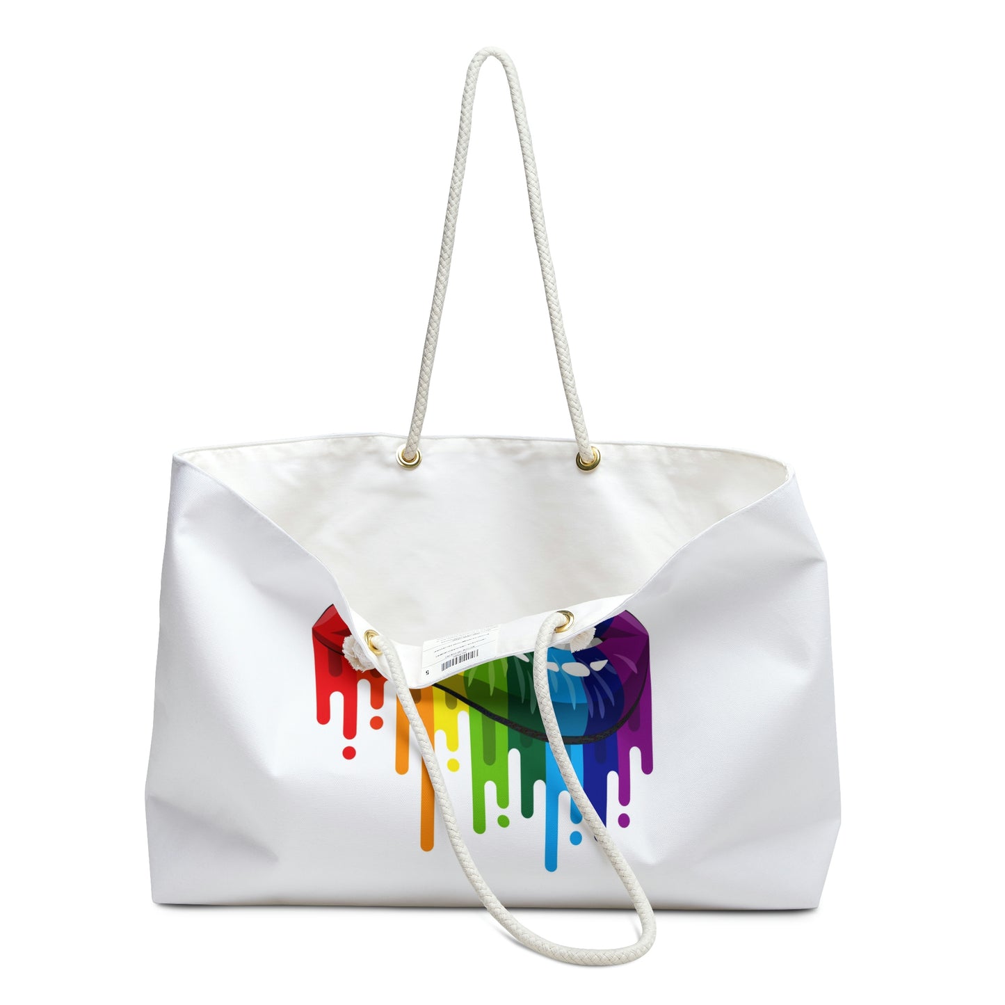 Open Mouth Rainbow Lip Weekender Bag