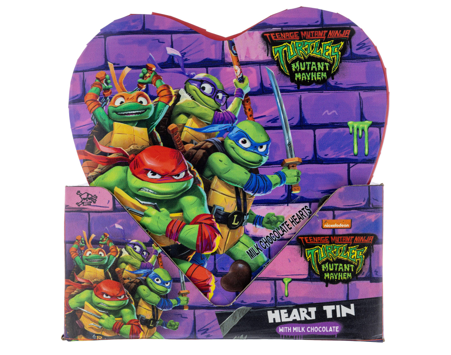 Valentine's Day TMNT Heart Tin with Gourmet Chocolate Hearts