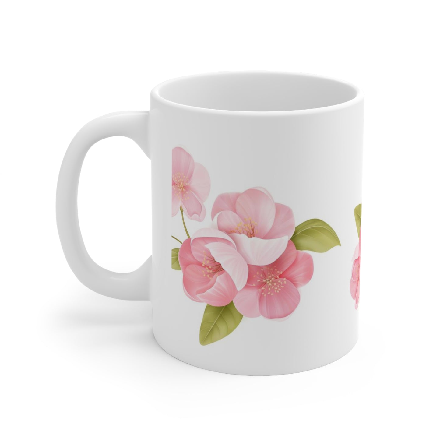 Spring Sakura Cherry Blooming Flowers Bouquet 11oz Ceramic Mug