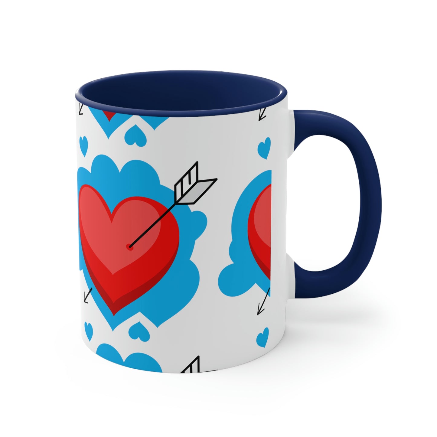 Love Hearts Accent Coffee Mug, 11oz
