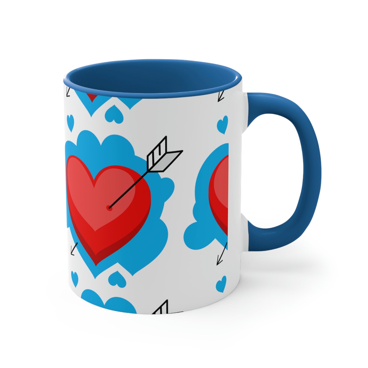 Love Hearts Accent Coffee Mug, 11oz