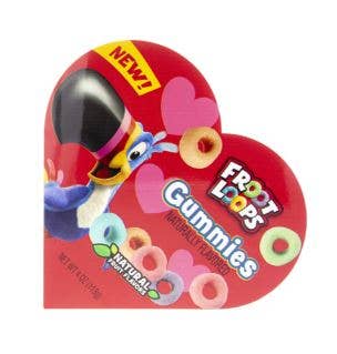 Froot Loops Gummies Valentine's Day Heart Shaped Box