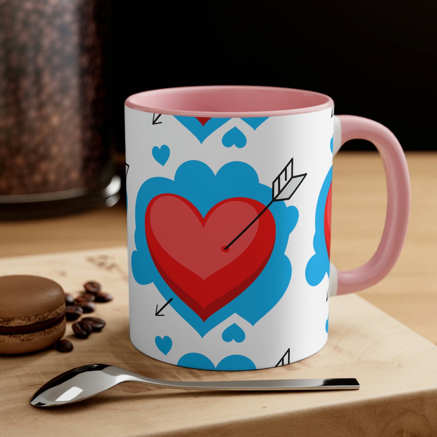 Love Hearts Accent Coffee Mug, 11oz