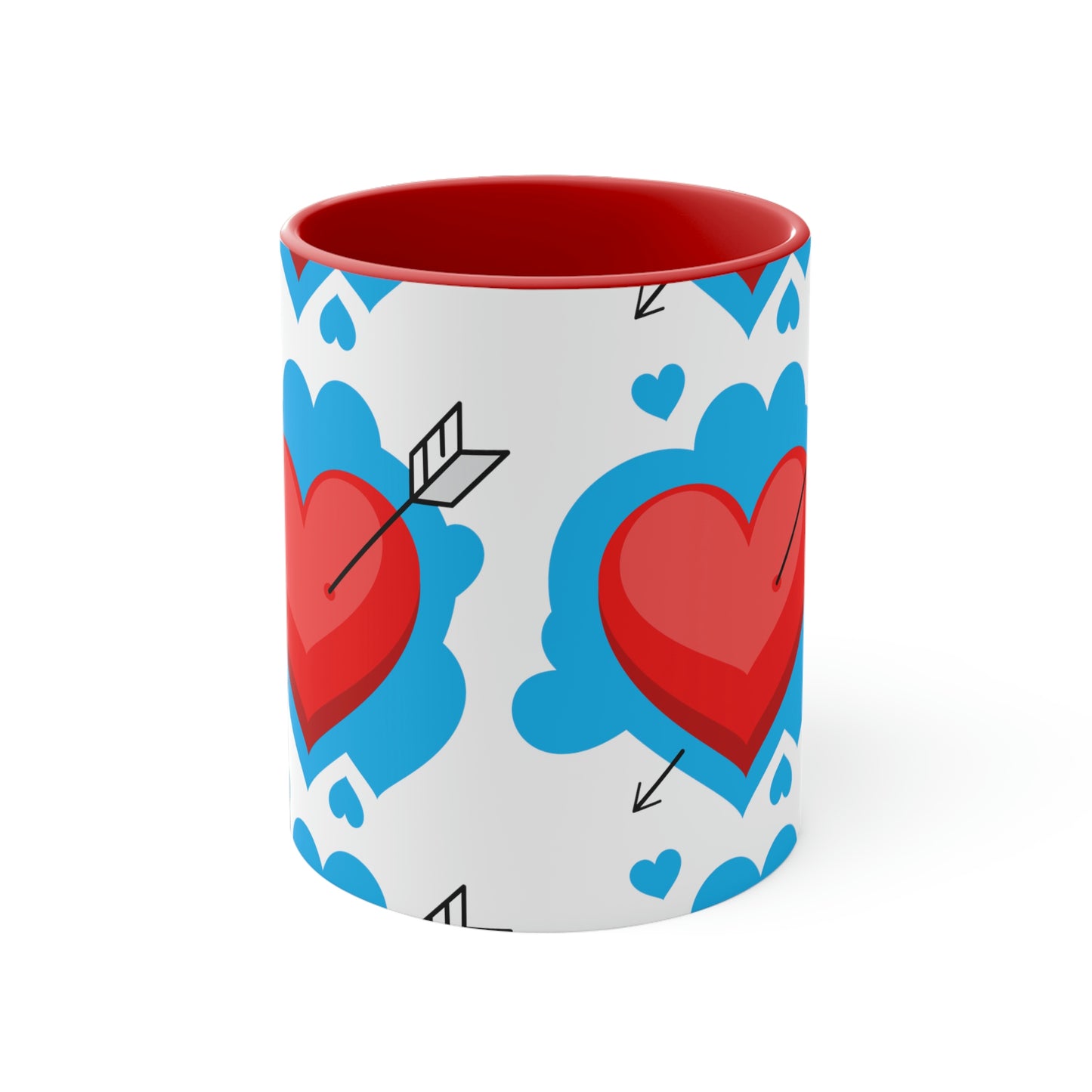 Love Hearts Accent Coffee Mug, 11oz