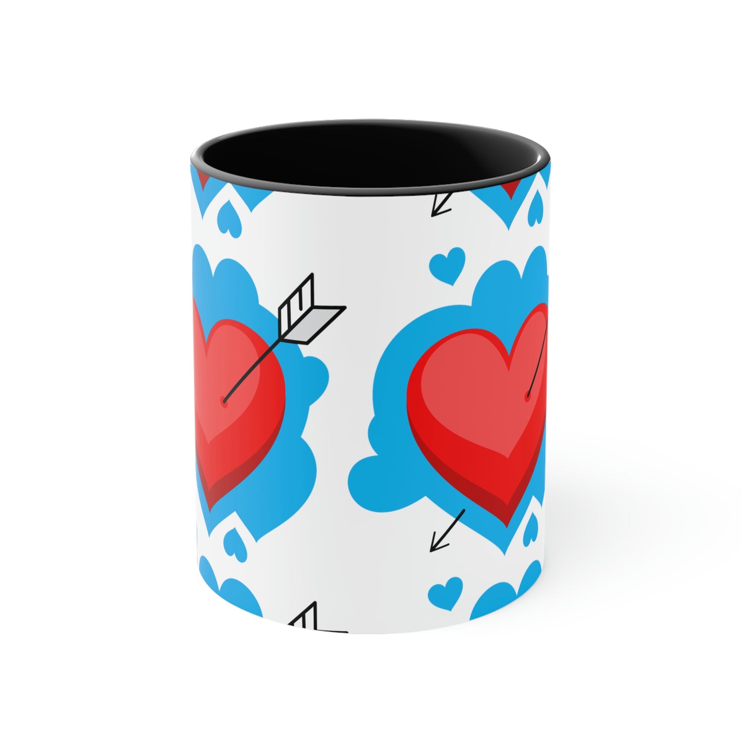Love Hearts Accent Coffee Mug, 11oz