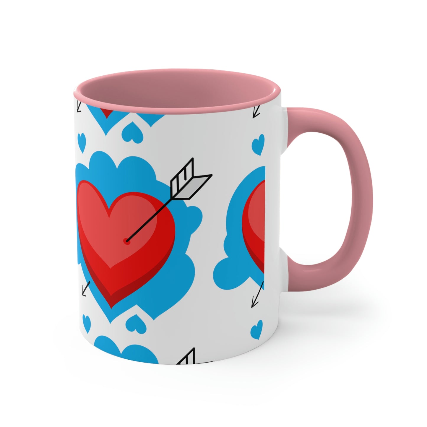 Love Hearts Accent Coffee Mug, 11oz