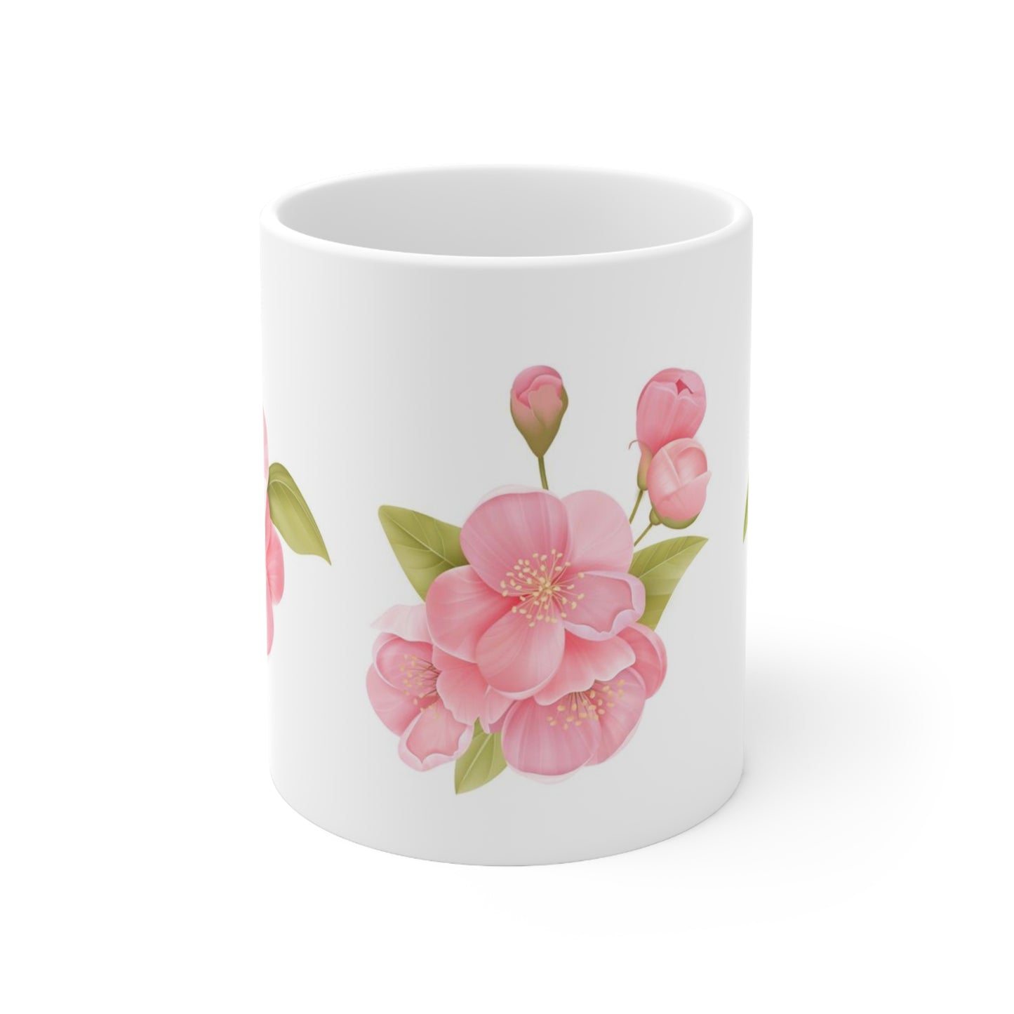 Spring Sakura Cherry Blooming Flowers Bouquet 11oz Ceramic Mug