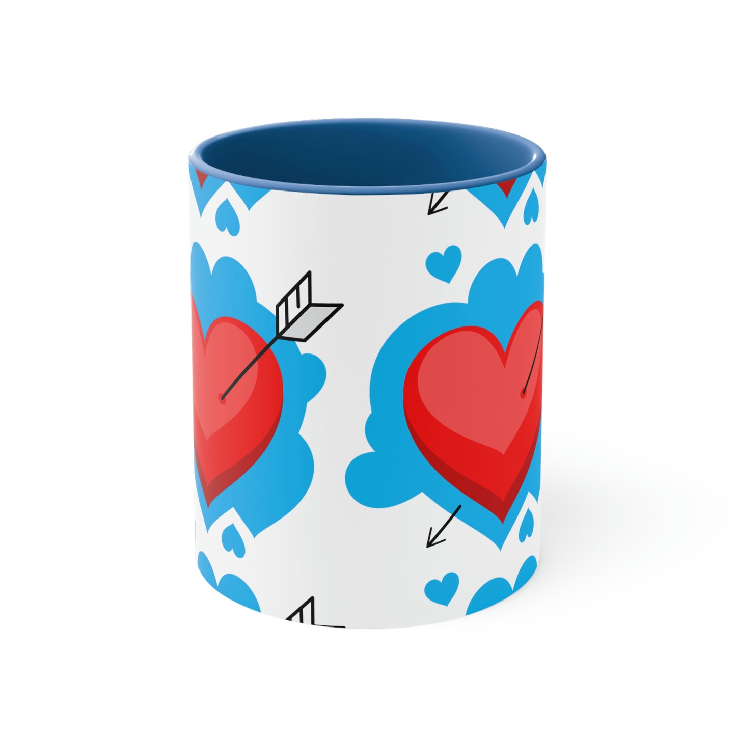 Love Hearts Accent Coffee Mug, 11oz