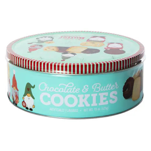 Christmas Chocolate & Butter Cookies Tin - Cookies
