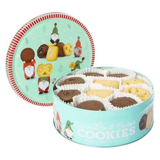 Christmas Chocolate & Butter Cookies Tin - Cookies