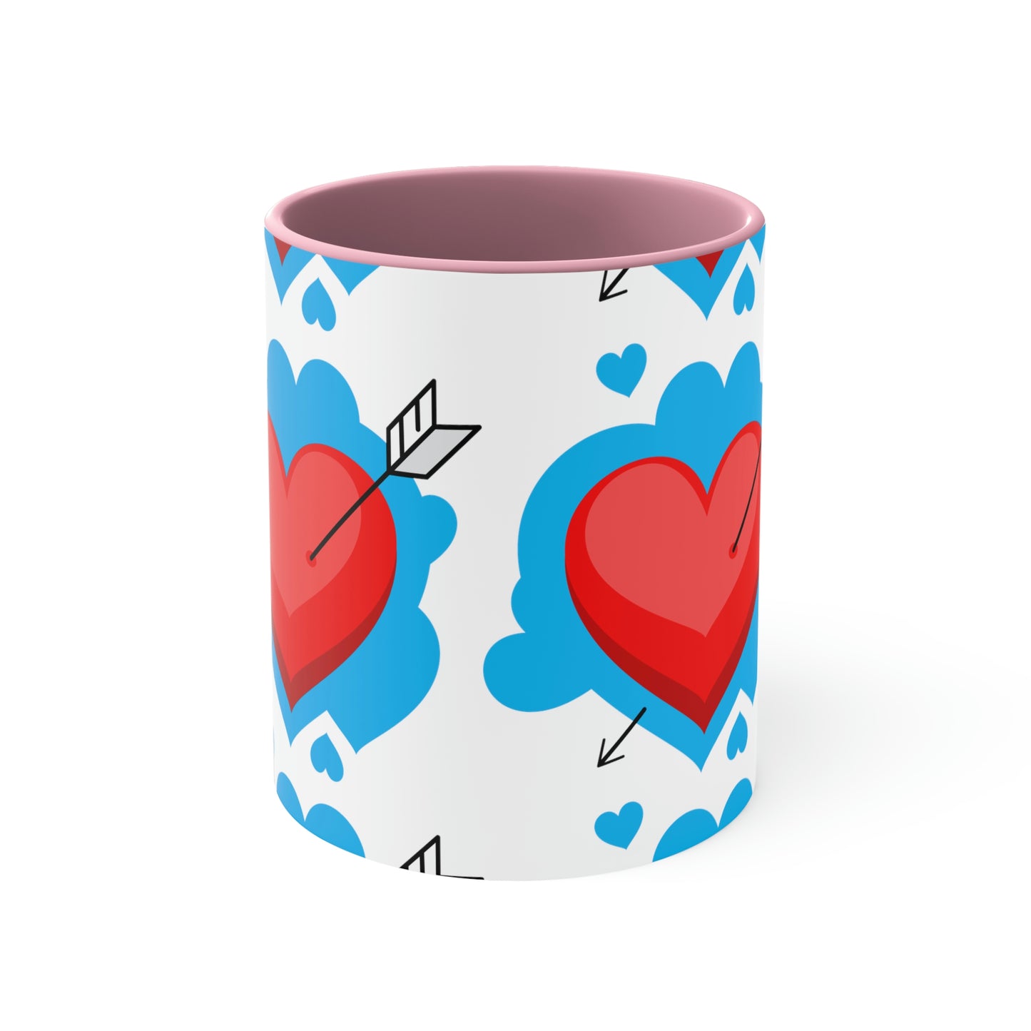 Love Hearts Accent Coffee Mug, 11oz