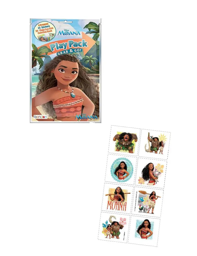 Moana Activity Pack - 5pc Filler Set with Crayons Sticker