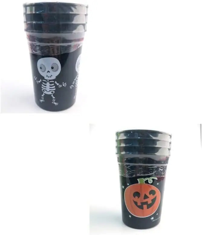 Webs-Pumpkin & Skeletons Halloween Party Pack - Plates Cups