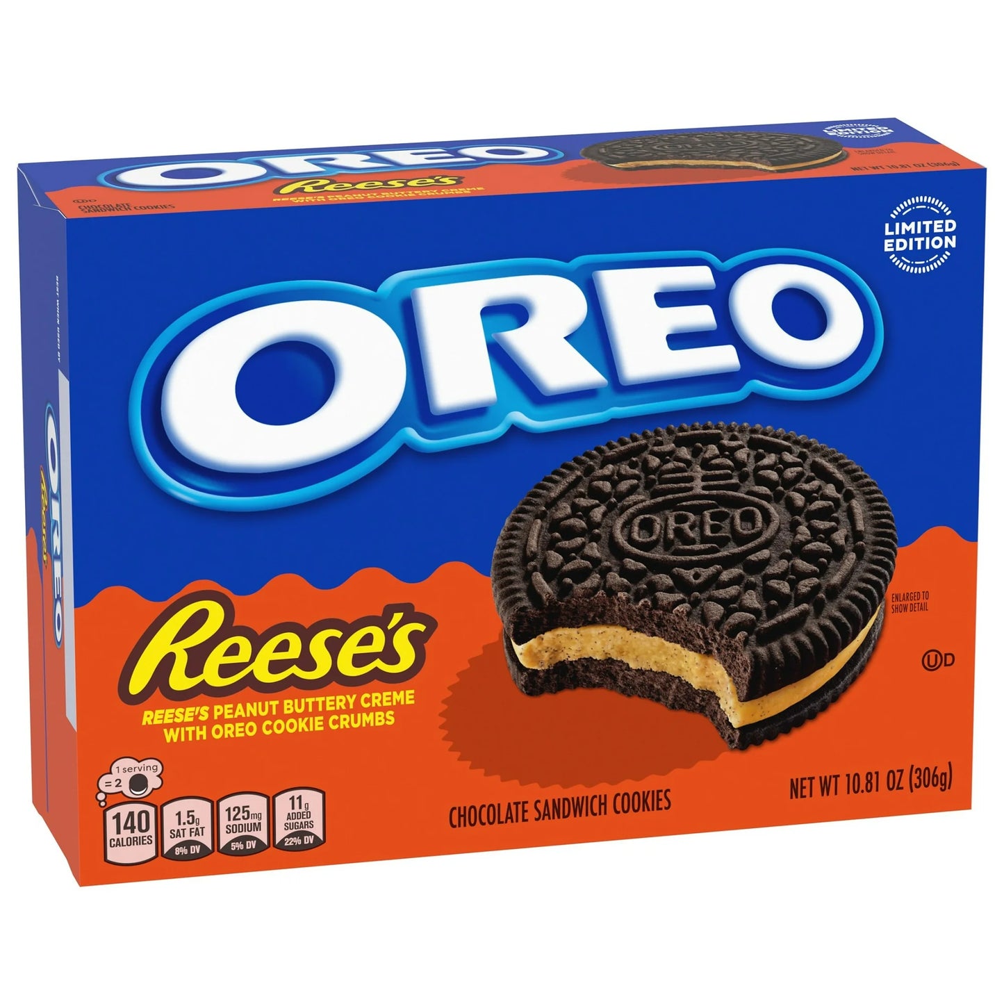 OREO REESE'S Peanut Buttery Creme Chocolate Sandwich Cookies, Limited Edition, 10.81 oz