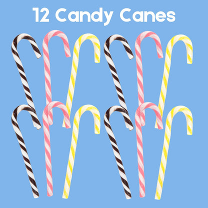 Hostess Assorted Candy Canes - Ding Dongs, Snoballs, and Twinkies Flavored Candy Canes, 12 Ct Box, 5.3 Oz