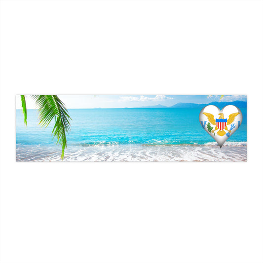 USVI Beach: Premium Water-Resistant Vinyl with Easy Peel Backing and Matte Finish Bumper Stickers