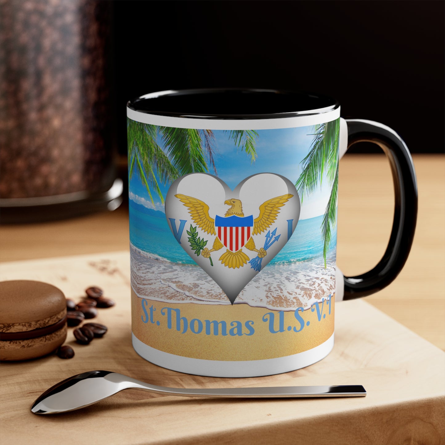 St. Thomas USVI ~  I Luv Weh I From Accent Coffee Mug, 11oz