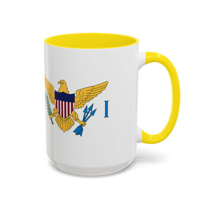Ceramic Mug Virgin Islands White C-Handle All I need is Butterbread & Bush Tea 11oz 15oz