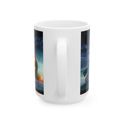 Back Off Halloween Ceramic Mug, 11oz, 15oz  - Gift for Coffee or Tea Lovers, Lead/BPA-Free - White,