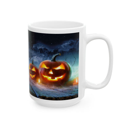 Back Off Halloween Ceramic Mug, 11oz, 15oz  - Gift for Coffee or Tea Lovers, Lead/BPA-Free - White,