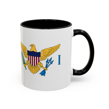 Ceramic Mug Virgin Islands White C-Handle All I need is Butterbread & Bush Tea 11oz 15oz