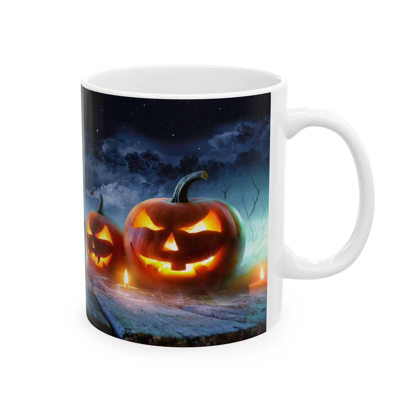 Back Off Halloween Ceramic Mug, 11oz, 15oz  - Gift for Coffee or Tea Lovers, Lead/BPA-Free - White,