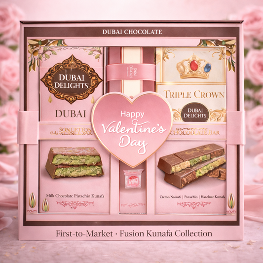 Dubai Delights® Valentine’s Fusion Kunafa Collection