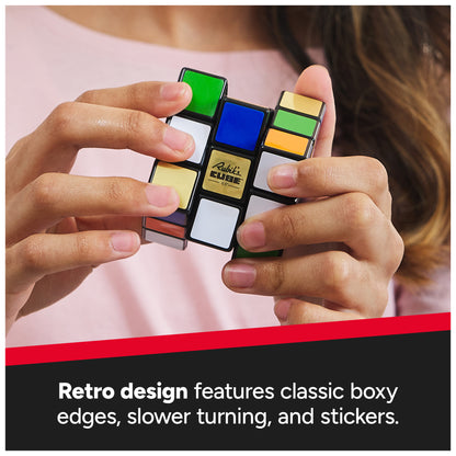Rubik’s Cube Retro 50th Anniversary Edition – Classic 3x3 Puzzle in Collector’s Display Case