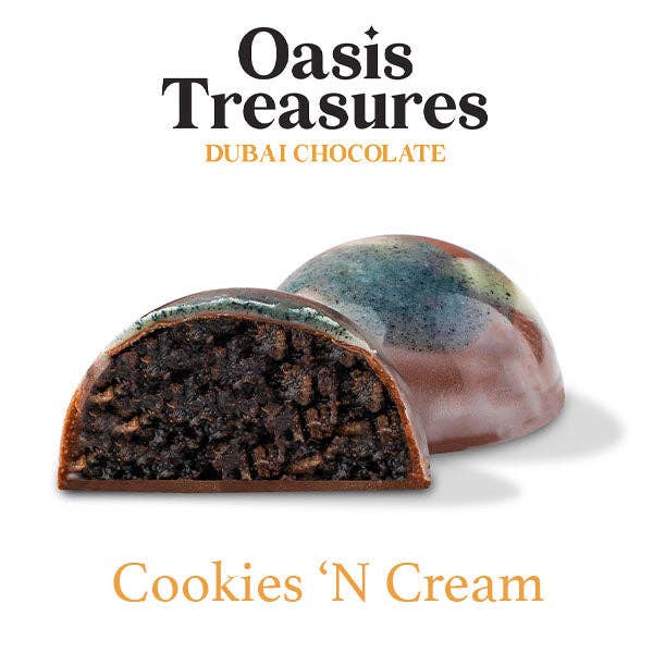 Dubai Chocolate Bites 24-Day Countdown Calendar by Oasis Treasures (240g) 7 Different Flavors!