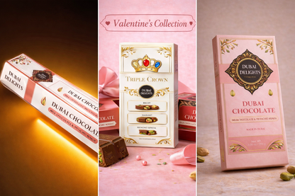 Dubai Delights® Valentine’s Fusion Kunafa Collection – Luxury Middle Eastern Dessert Gift Box